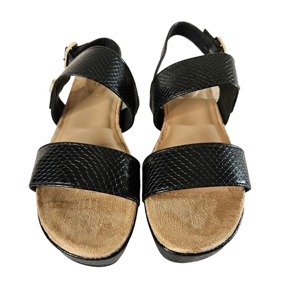 Giani Bernini Elloise Black Open toe platform buckle slingback sandals Sz 7M - Picture 5 of 12